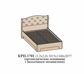 Кровать ЭЙМИ с подъемным механизмом КРП-1701 Гикори джексон (1200х2000) в Ушье - ushya.germes-mebel.ru | фото